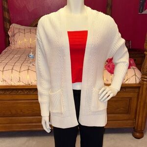 Women's Cream Cardigan Sweater